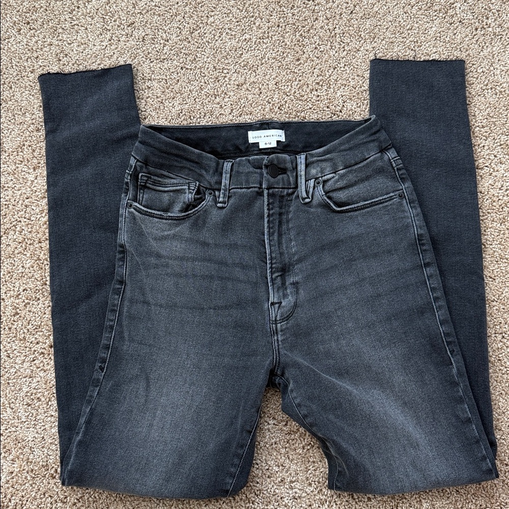 Good American Charcoal Denim Jeans